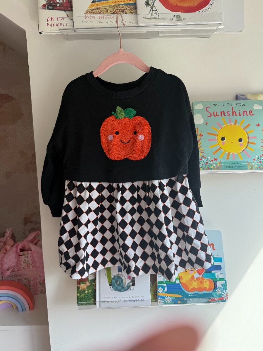 Bonnie Jean Girls Pumpkin Halloween Dress 2T